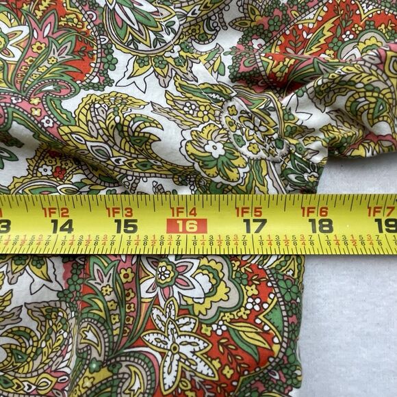 Talbots Paisley Button Up Multicolor Retro 70’s Casual-2p - Picture 6 of 12